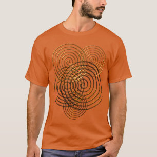 Spiral Celtic symbol gold metallic T-Shirt