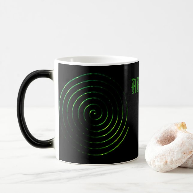 Spiral Celtic symbol,Personalise  Magic Mug (With Donut)