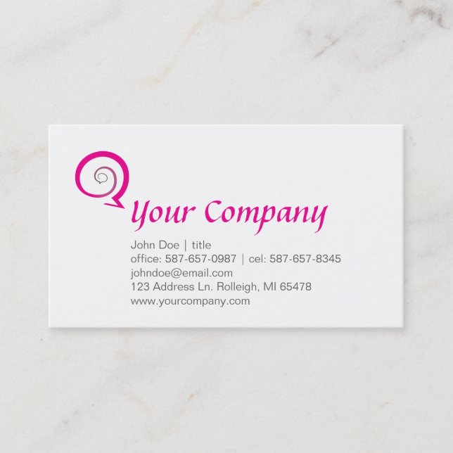 Spiral Chat Business Card (Front)