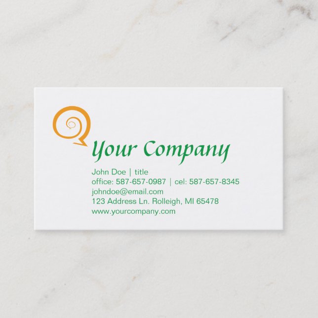 Spiral Chat Business Card (Front)