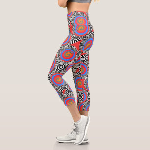 Spiral Chevron Capri Leggings
