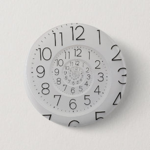 Spiral Clock Droste Button