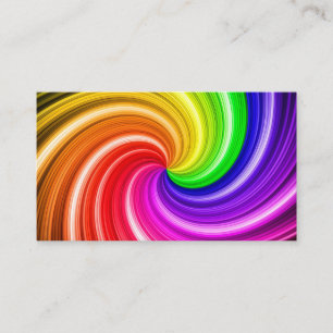 Spiral Colourful Tie Dye Rainbow Swirl Art Pattern Business Card