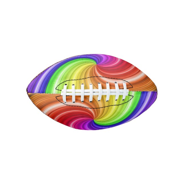 Spiral Colourful Tie Dye Rainbow Swirl Art Pattern Football (Front)