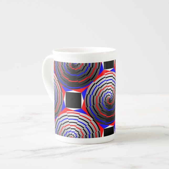 Spiral Cone by Kenneth Yoncich Bone China Mug (Front Left)