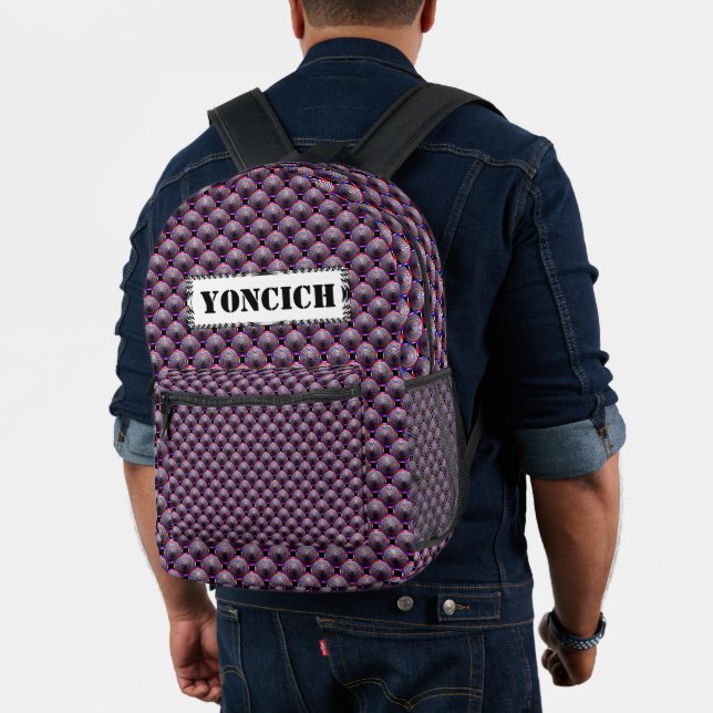 Spiral Cone by Kenneth Yoncich Printed Backpack (Insitu (Model))
