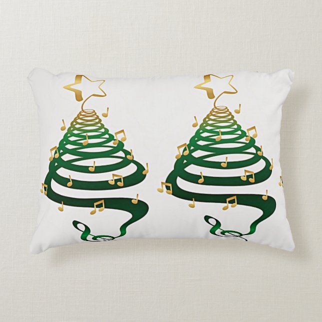 **SPIRAL COOL CHRISTMAS TREES** CHRISTMAS** DECORATIVE CUSHION (Front)