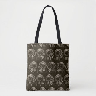Spiral Curls: Stylish Vintage Pattern Tote Bag