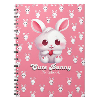 Spiral Cute Bunny Notebook