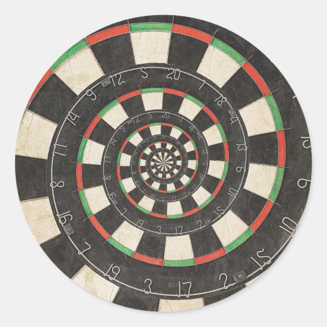 Spiral Dart Board Droste Effect Sticker (Front)
