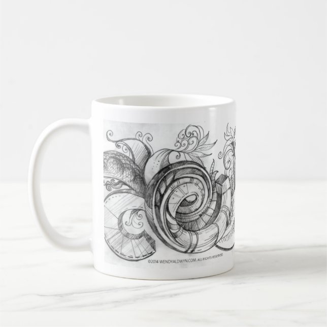 Spiral Doodle Mug (Left)