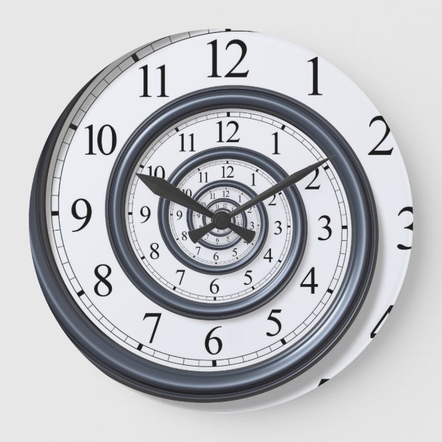 Spiral Droste Clock Wall Clock (Front)