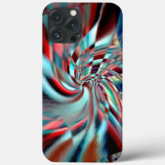 Spiral emerging from an slanted square, soft shiny Case-Mate iPhone case (Back)