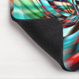 Spiral emerging from an slanted square, soft shiny mouse pad