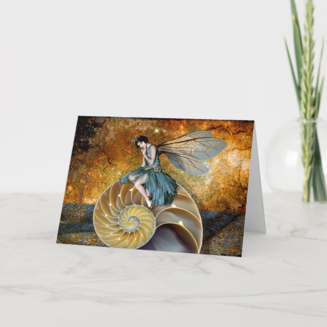 Spiral Fairy Throne Greeting Card (Front)