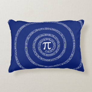 Spiral for Pi Numbers on Navy Blue Decor Decorative Cushion