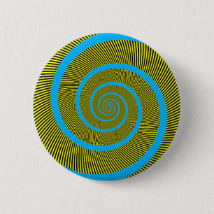 Spiral fractal art 6 cm round badge