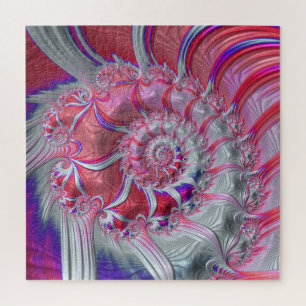 Spiral Fractal Bandanna Jigsaw Puzzle