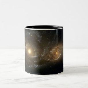 Spiral Galaxies NGC 2207 & IC 2163 Two-Tone Coffee Mug