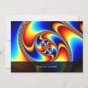 Spiral Galaxy - Fractal Art Invitation