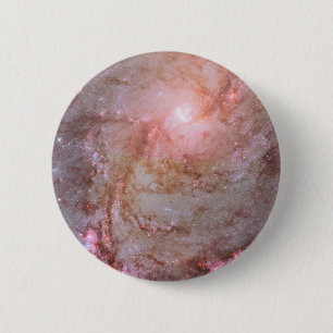Spiral Galaxy M83, Ablaze With Star Formation. 6 Cm Round Badge