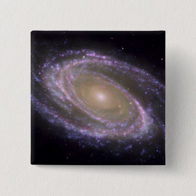 Spiral galaxy Messier 81 15 Cm Square Badge (Front)