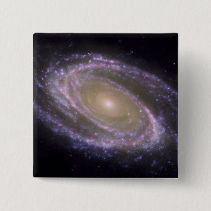 Spiral galaxy Messier 81 15 Cm Square Badge
