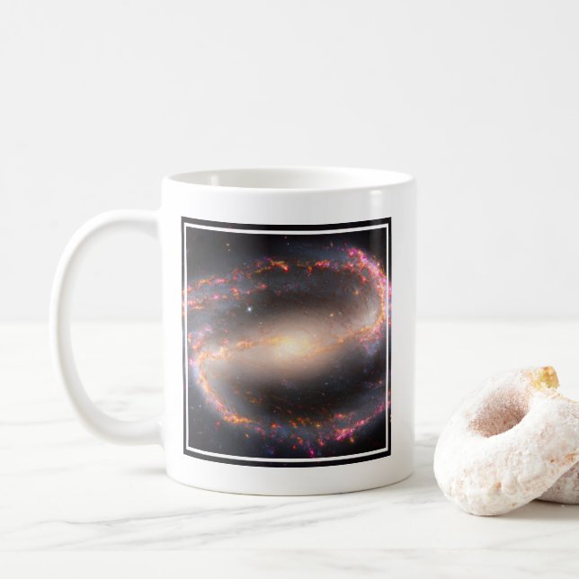 Spiral Galaxy Ngc 1300. Coffee Mug (With Donut)