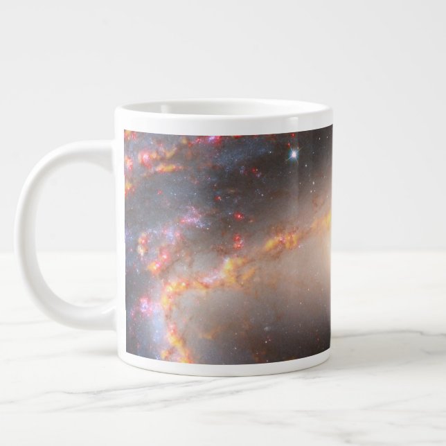 Spiral Galaxy Ngc 1300. Large Coffee Mug (Left)