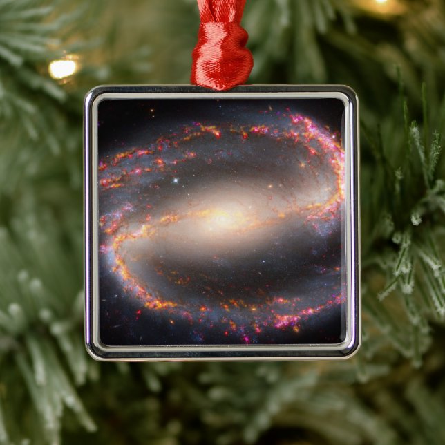 Spiral Galaxy Ngc 1300. Metal Tree Decoration (Tree)