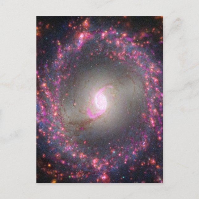 Spiral Galaxy Ngc 3351. Postcard (Front)