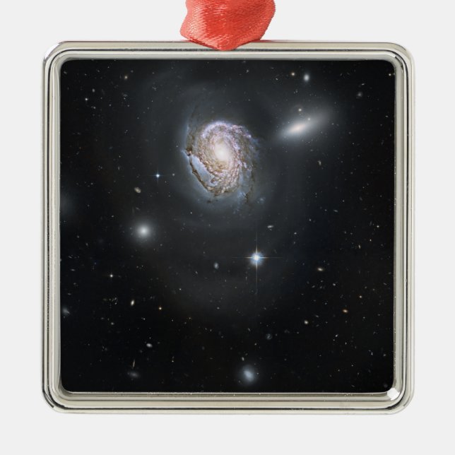 Spiral galaxy NGC 4911 Metal Tree Decoration (Front)