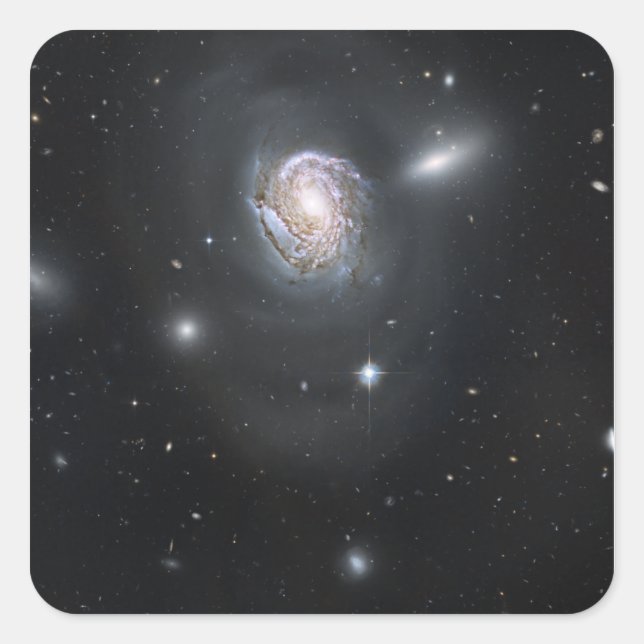 Spiral galaxy NGC 4911 Square Sticker (Front)