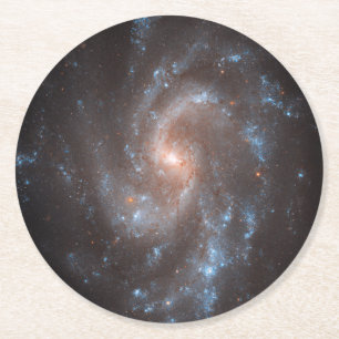 Spiral Galaxy Ngc 5584 Round Paper Coaster