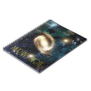 Spiral Galaxy Planet Nebula Hubble Telescope Photo Notebook