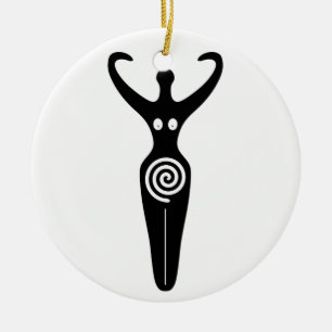 Spiral Goddess Ceramic Tree Decoration