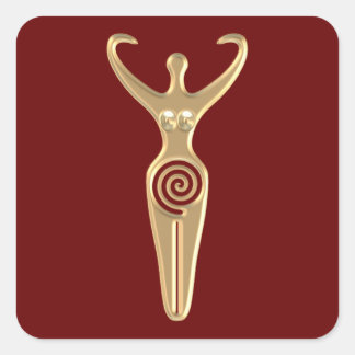 Spiral Goddess Square Sticker
