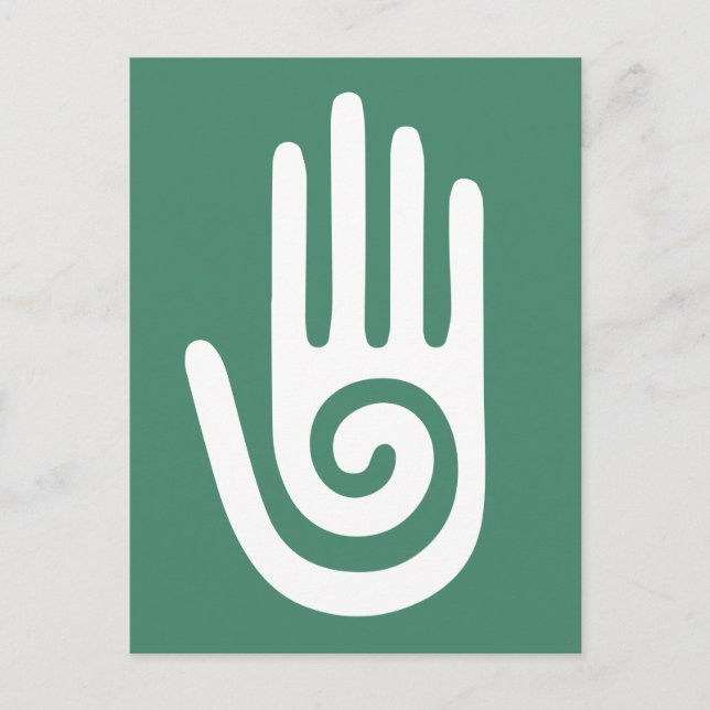 Spiral Hand Healing Symbol Postcard (Front)