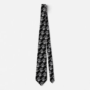 Spiral Hand Print Chiropractic Tie