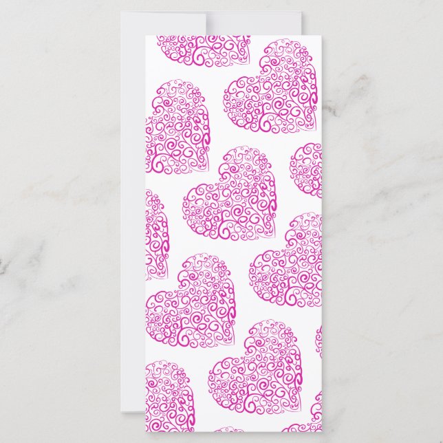 Spiral handwriting pink heart for Valentines Day (Front)