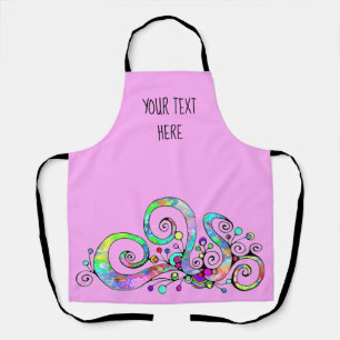 Spiral Heart Hand Painted Design 1 Apron