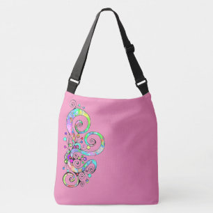 Spiral Heart Hand Painted Design 1 Crossbody Bag