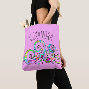 Spiral Heart Hand Painted Design 1 Tote Bag