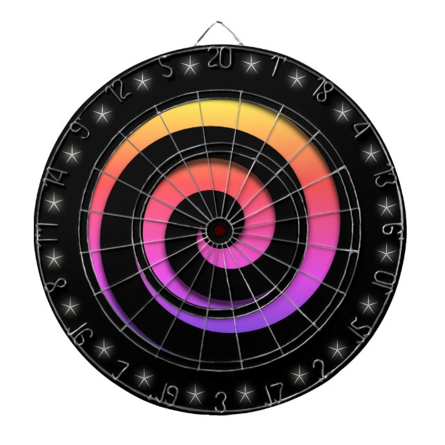 Spiral Hypnotic Colours Regulation Size Dart Board (Front)