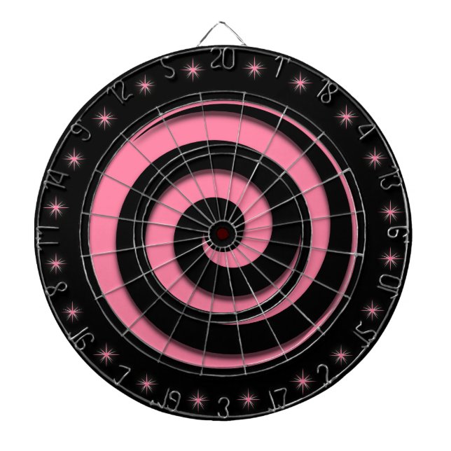 Spiral Hypnotic Pink Wheel Regulation Dartboard (Front)