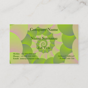 Spiral in Pink and Greens Business Card