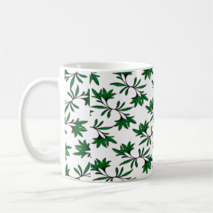 Spiral leafy background coffee mug