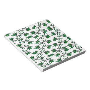 Spiral leafy background notepad