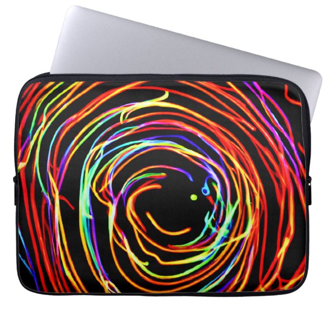 Spiral Lights Glow Laptop Sleeve (Front)