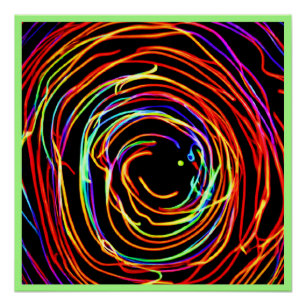 Spiral Lights Glow Poster